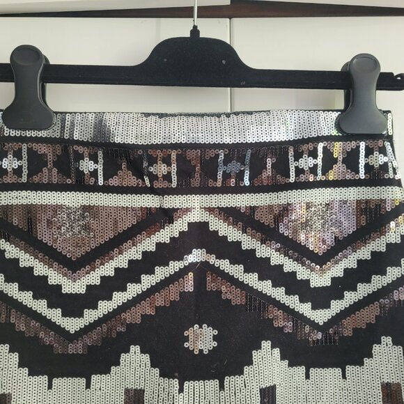 Express Sequined Mini Skirt Size XS - Picture 2 of 8